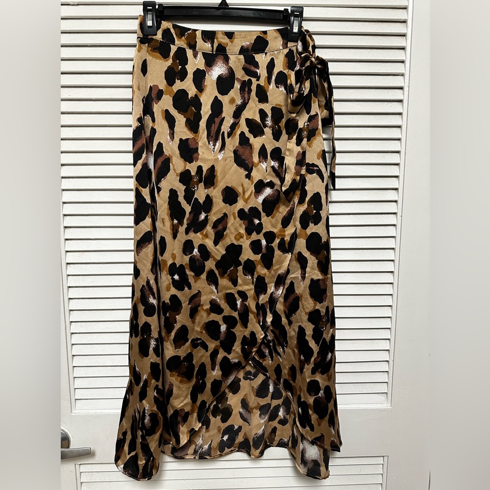 Cheetah Print Wrap Skirt